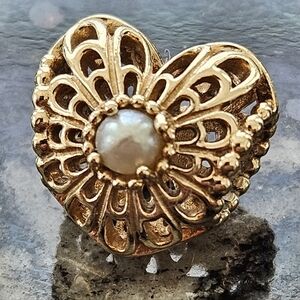 PANDORA 14K Gold Vintage Heart Charm No. 750822P